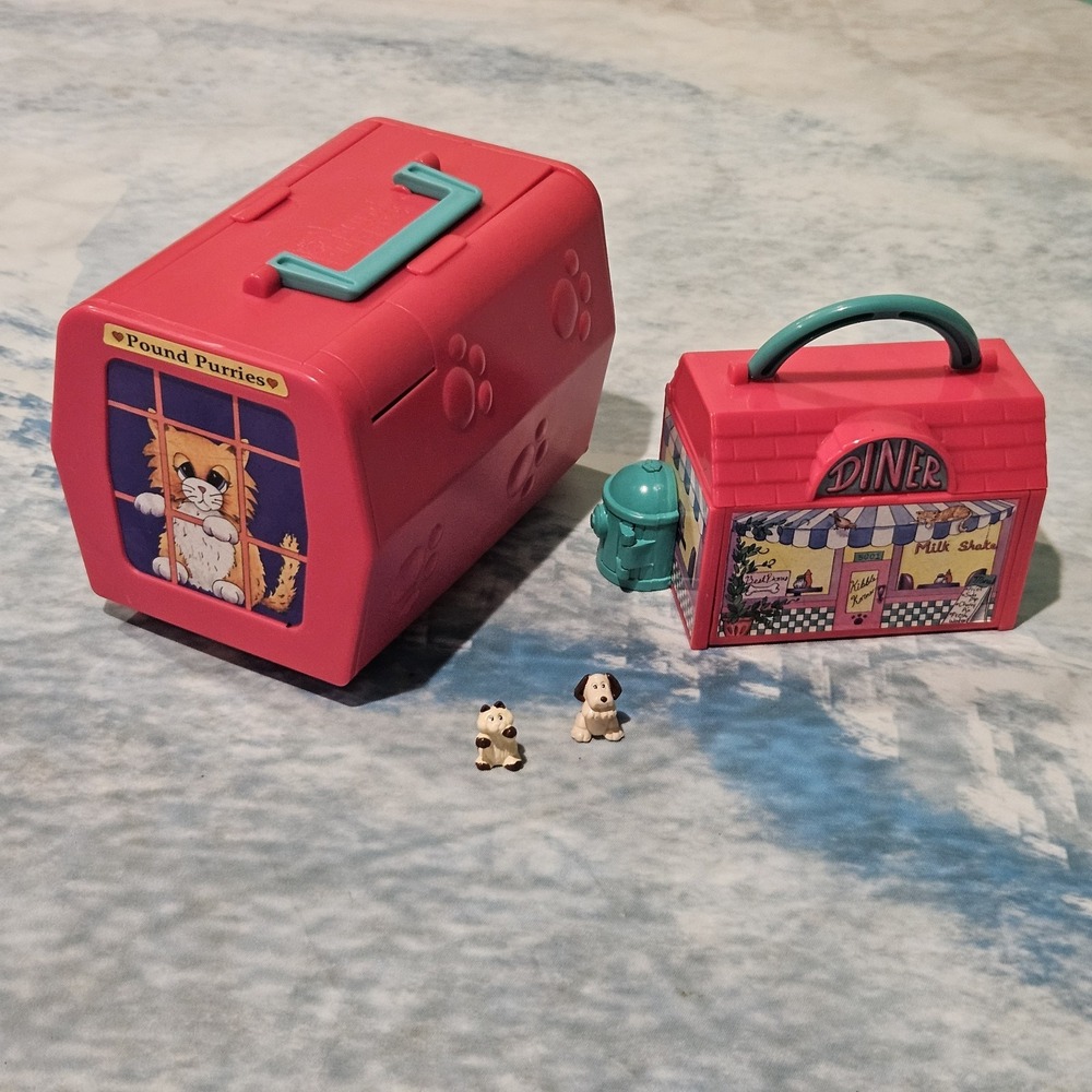 Vintage Pound Puppies Diner & Pretty Paws Pet Show + Beauty Center + Figures